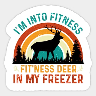 I am Into Fitness Fit'ness Deer In My Freezer Sticker